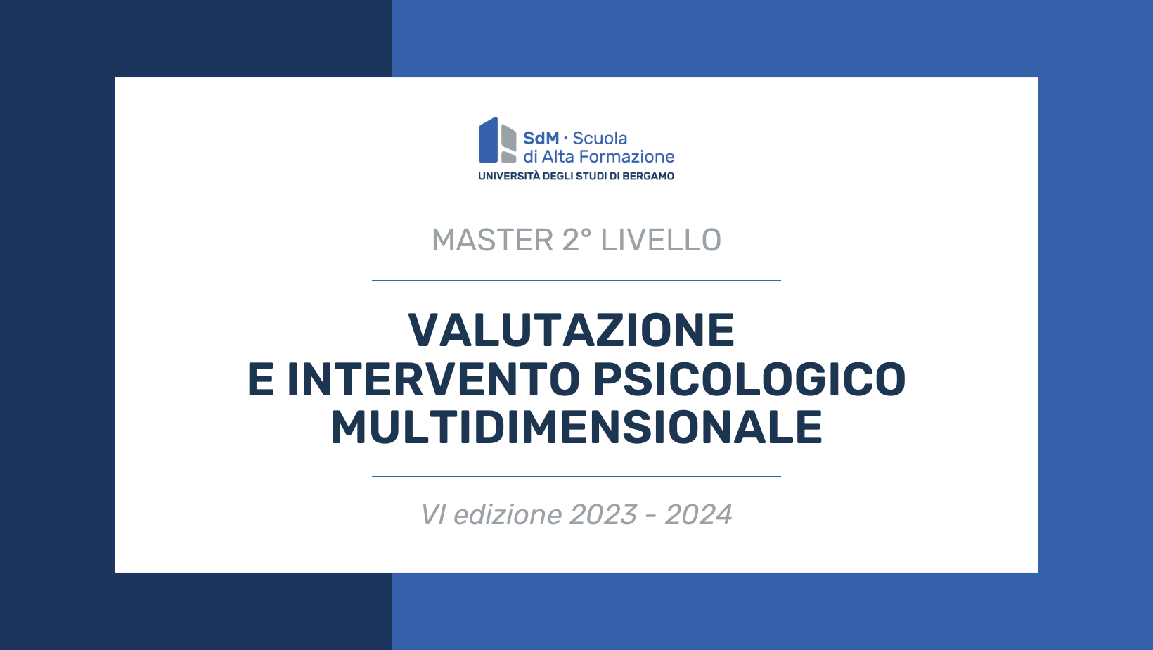 ECCO IL MASTER “PROFESSIONE PSICOLOGO” (VI edizione) a.a 2023/2024